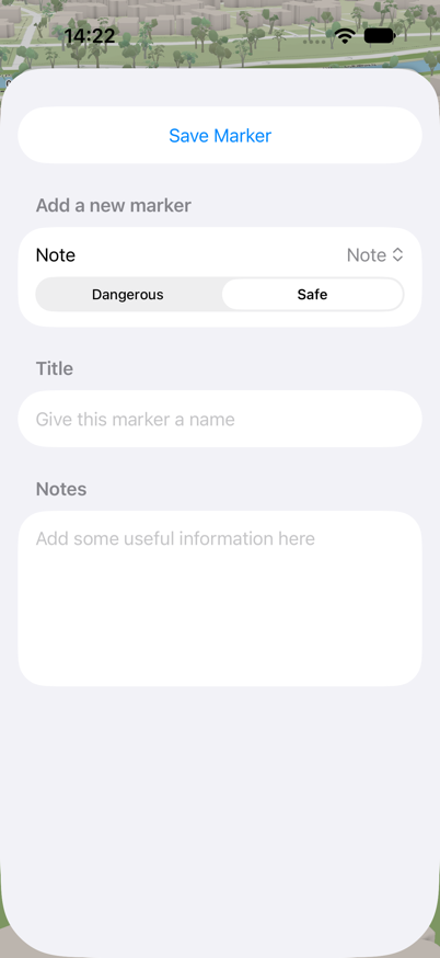 Add Marker form
