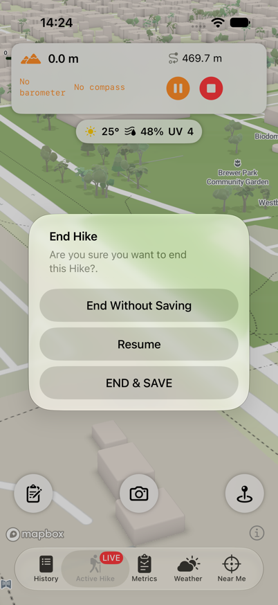 End Hike alert