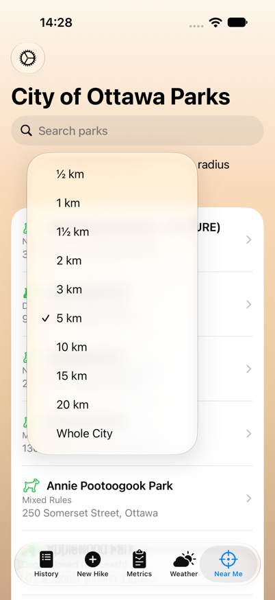 Radius picker