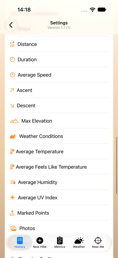 Settings 5