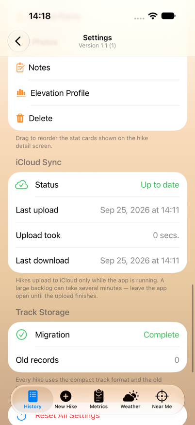 Settings 6