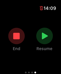 Watch controls paused